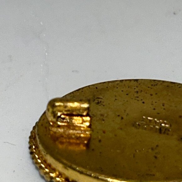 Vintage IMicro Mosaic Oval Brooch Floral  Gold-Tone C-Clasp Made in Italy - Picture 13 of 16